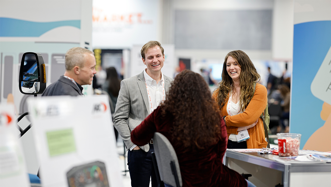 business man in suit woman sitting down