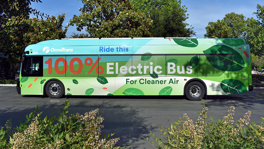 electric bus sign
