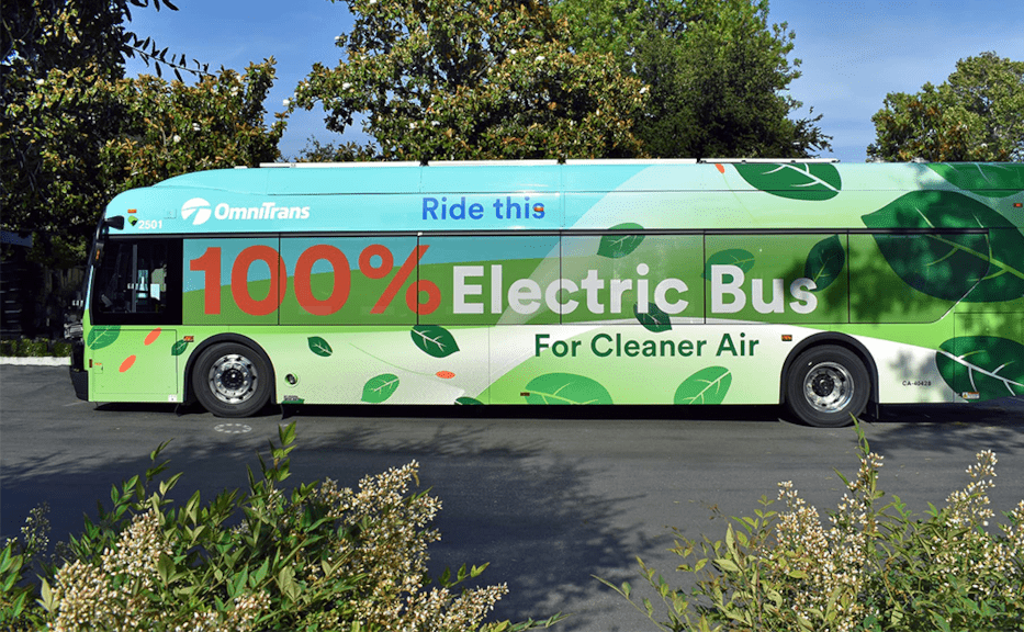 electric bus sign